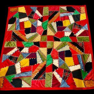 Crazy Quilt Victorian Handmade Vintage Velvet RARE